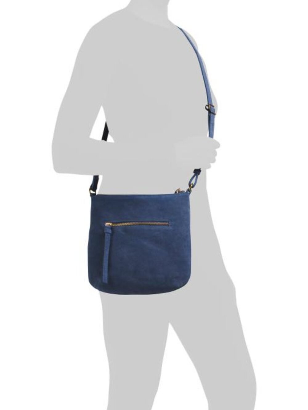 MARGOT Suede Small Remy Hobo Crossbody With Adjustable Strap - Picture 4 of 4